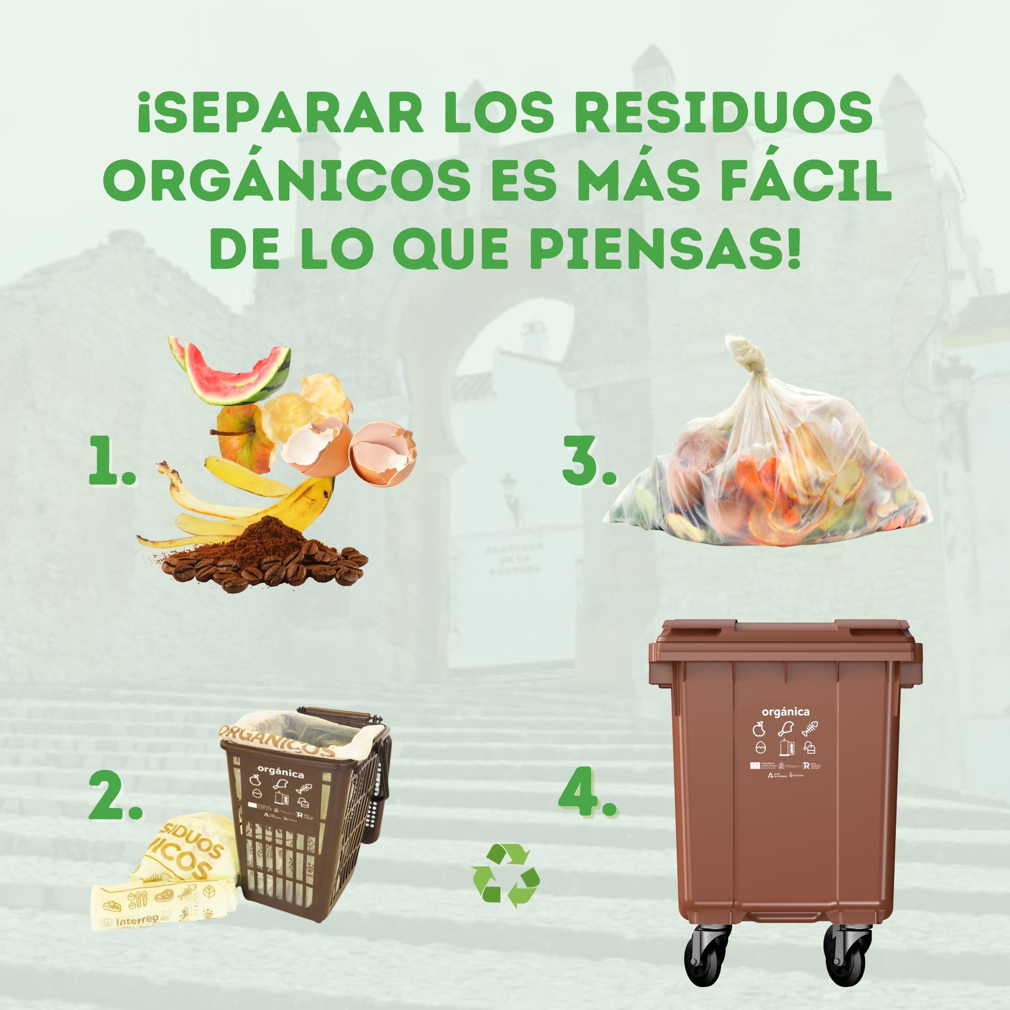 Infografía del ciclo para separar residuos orgánicos