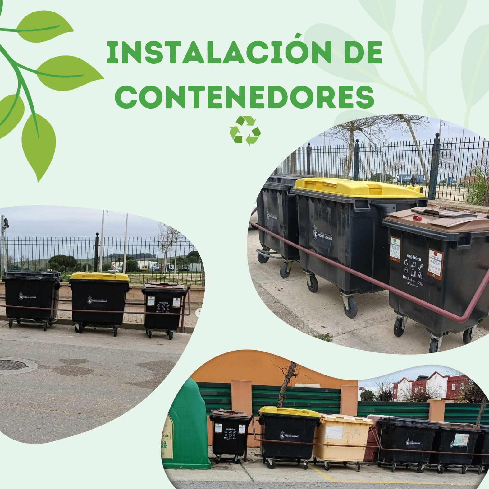 Instalación de contenedores en Medina Sidonia