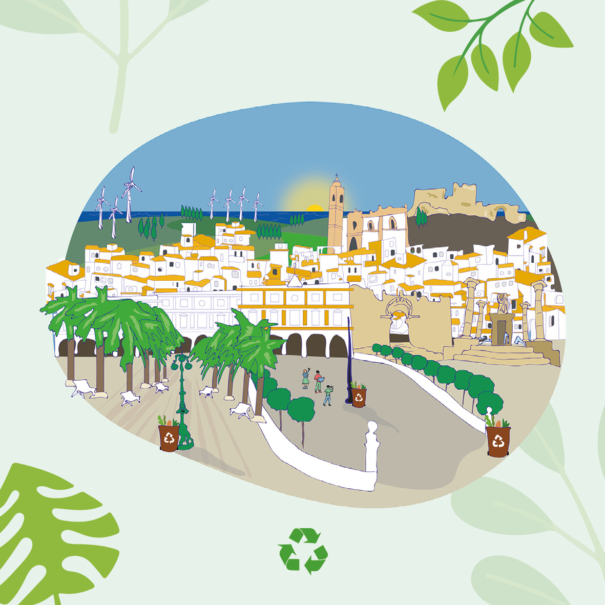 Ilustración de Medina Sidonia y campaña